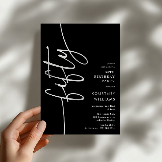 Invitation Script Cinquantième Anniversaire