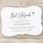 Invitation Script classique bat mitzvah Typographie moderne<br><div class="desc">Composé d'un script ludique et de la typographie serif; Tout sur un fond d'arrière - plan blanc. Il est conçu par Select Party Supplies,  exclusif pour Zazzle. Disponible ici : http://www.zazzle.com/selectpartysupplies</div>