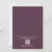 Invitation Script classique élégant QR Code Mariage (Dos)