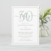 Invitation Script classique formel 50e anniversaire Sage Gree (Debout devant)