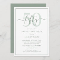 Script classique formel 50e anniversaire Sage Gree