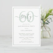 Invitation Script classique formel 60e anniversaire Sage Gree (Debout devant)