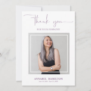 Invitation Script Classique Or Remerciements de sympathie Pho