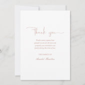 Invitation Script Classique Or Remerciements Sympathie Photo (Dos)