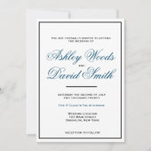 Invitation Script classique simple et élégant (Devant)