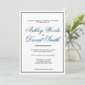 Invitation Script classique simple et élégant (Debout devant)
