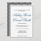 Invitation Script classique simple et élégant (Devant / Derrière)