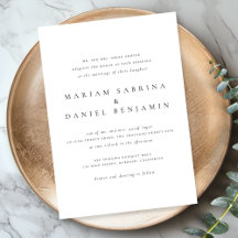 Script classique simple Mariage noir et blanc