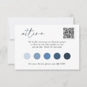 Invitation Script contemporain Mariage QRCode MODÈLE ATTIRE (Devant)