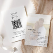 Invitation Script contemporain photo moderne QR CODE RSVP