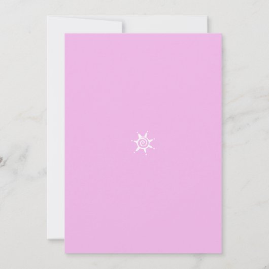 Invitation Script d'anniversaire de l'ombre arc-en-ciel rose (Dos)