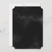 Invitation Script d'argenterie en marbre noir élégant (Dos)