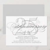 Invitation Script de 25e anniversaire (Devant / Derrière)