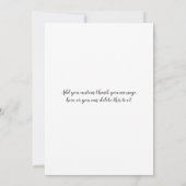 Invitation Script de amour et de remerciements pour un joli d (Dos)