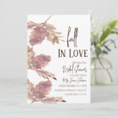 Invitation Script de Baby Shower de mariage Citrouille Automn (Debout devant)