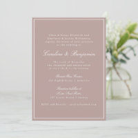 Script de bordure classique officiel Dusty Mauve M