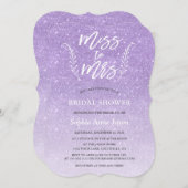 Invitation Script de brosse moderne Mlle à Mme Fête des marié (Devant / Derrière)