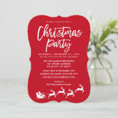 Invitation Script de brosse moderne Star Père Noël fête de No (Debout devant)