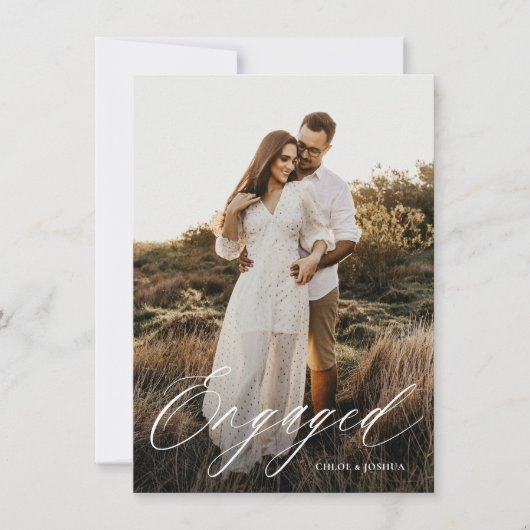 Invitation Script de calligraphie budgétaire Partie d'engagem (Devant)