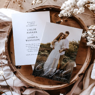 Invitation Script de calligraphie budgétaire Partie d'engagem