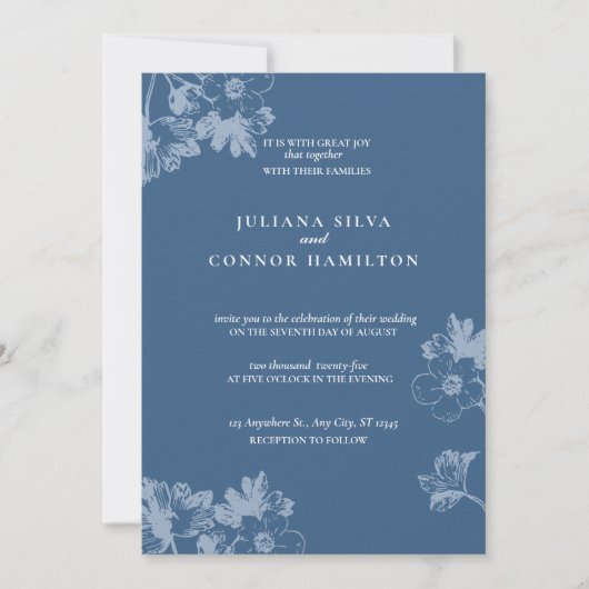 Invitation script de calligraphie classique élégant, simple é (Devant)