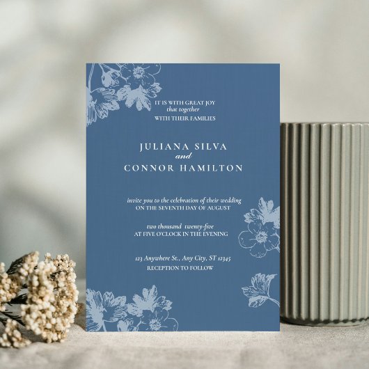 Invitation script de calligraphie classique élégant, simple é