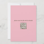 Invitation Script de calligraphie de crème glacée rose Annive (Dos)