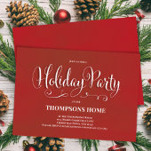 Invitation Script de calligraphie de fête de vacances