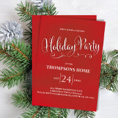 Invitation Script de calligraphie de fête de vacances simple