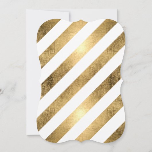 Invitation Script de calligraphie de feuille d'or pour toujou (Dos)