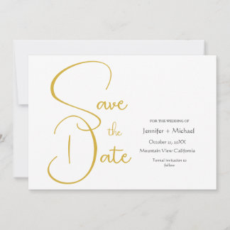 Invitation Script de calligraphie de plaine minimaliste moder