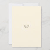 Invitation Script de calligraphie élégante Mariage de crème d (Dos)