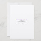 Invitation Script de calligraphie Mariage de couleur arc-en-c (Dos)