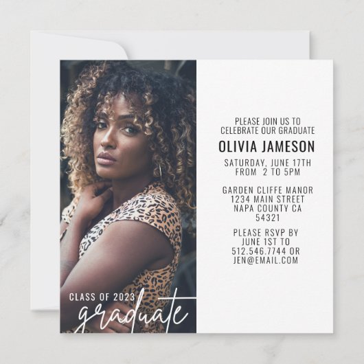 Invitation Script de calligraphie moderne | Photo Party (Dos)