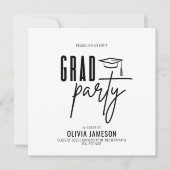 Invitation Script de calligraphie moderne | Photo Party (Devant)