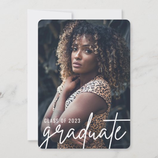 Invitation Script de calligraphie moderne | Photo Party (Dos)