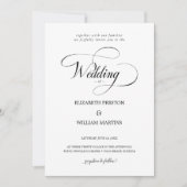 Invitation Script de calligraphie noir romantique Mariage min (Devant)