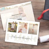 Invitation Script de calligraphie pour diplômés d'or Code QR