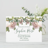 Invitation Script de calligraphie Rose de Blushing Ivory Peac (Debout devant)