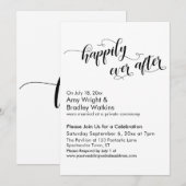 Invitation Script de célébration post-mariage "Heureux pour t (Devant / Derrière)