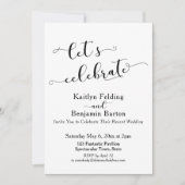 Invitation Script de célébration post-mariage Let's Celebrate (Devant)