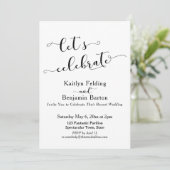 Invitation Script de célébration post-mariage Let's Celebrate (Debout devant)