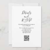Invitation Script de code QR floral de tournesols Mariage (Dos)