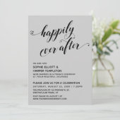 Invitation Script de coeurs à tout jamais gris de réception (Debout devant)