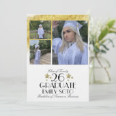 Invitation Script de collage de fin d'études 2026 avec trois  (Debout devant)