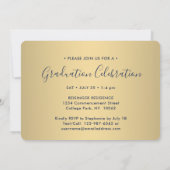 Invitation Script de collage photo 3 Navy or Graduation Party (Dos)
