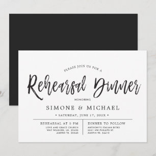 Invitation Script de danse Dîner de répétition minimal