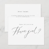 Invitation Script de demoiselle d'honneur minimal moderne (Devant / Derrière)