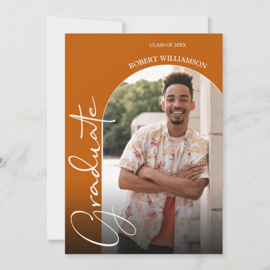 Invitation Script de diplôme photo (Devant)