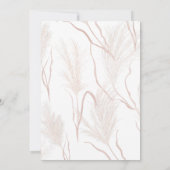 Invitation Script de douche de mariée Herbe de Pampas Brun (Dos)